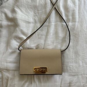 Zac Posen beige crossbody purse